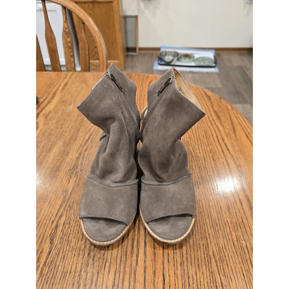 UGG Women's VALENCIA Peep‎ Toe Suede Leather Bootie US 9